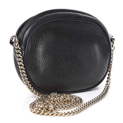 Gucci Pebbled Calfskin Mini Soho Chain Bag Black 3 of 12