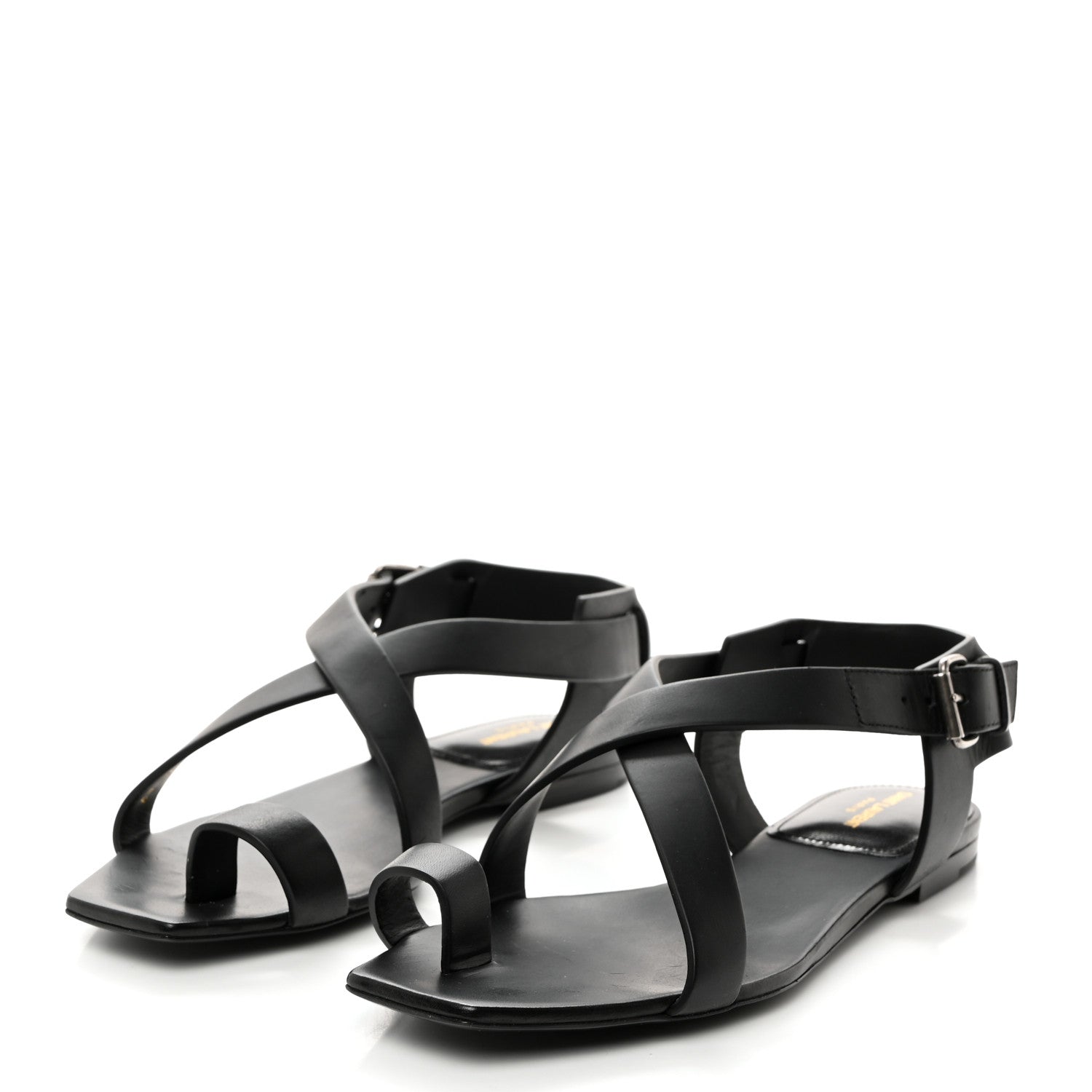 Saint Laurent SAINT LAURENT Calfskin Gladiator Sandals 39 Black 3 of 9
