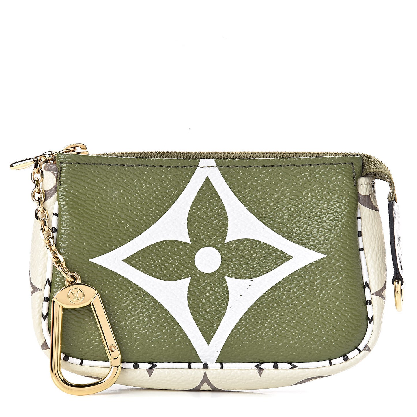 Monogram Giant Micro Pochette Accessories Kaki White