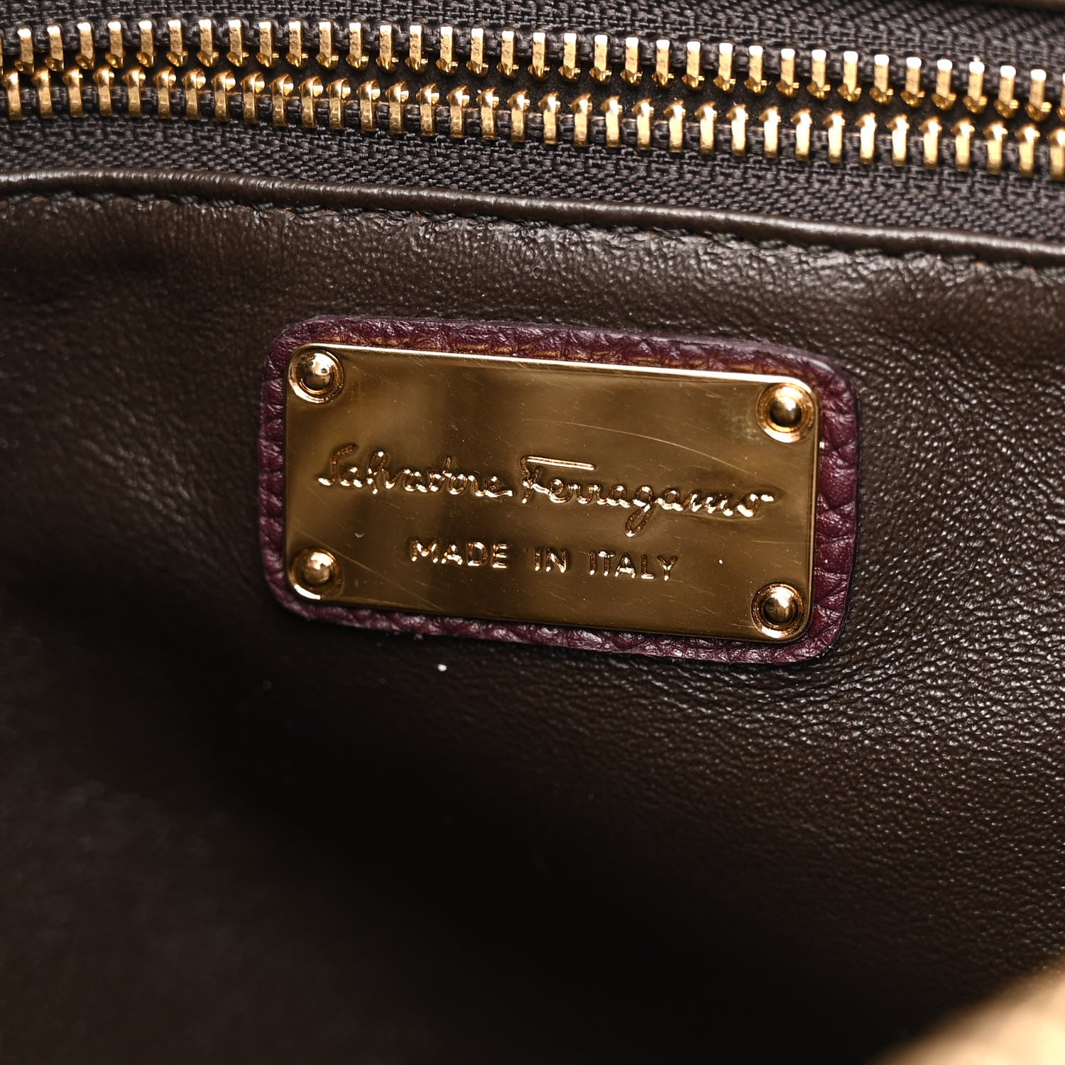 Salvatore Ferragamo Calfskin Fanisa Gancini Hobo Plum 6 of 14