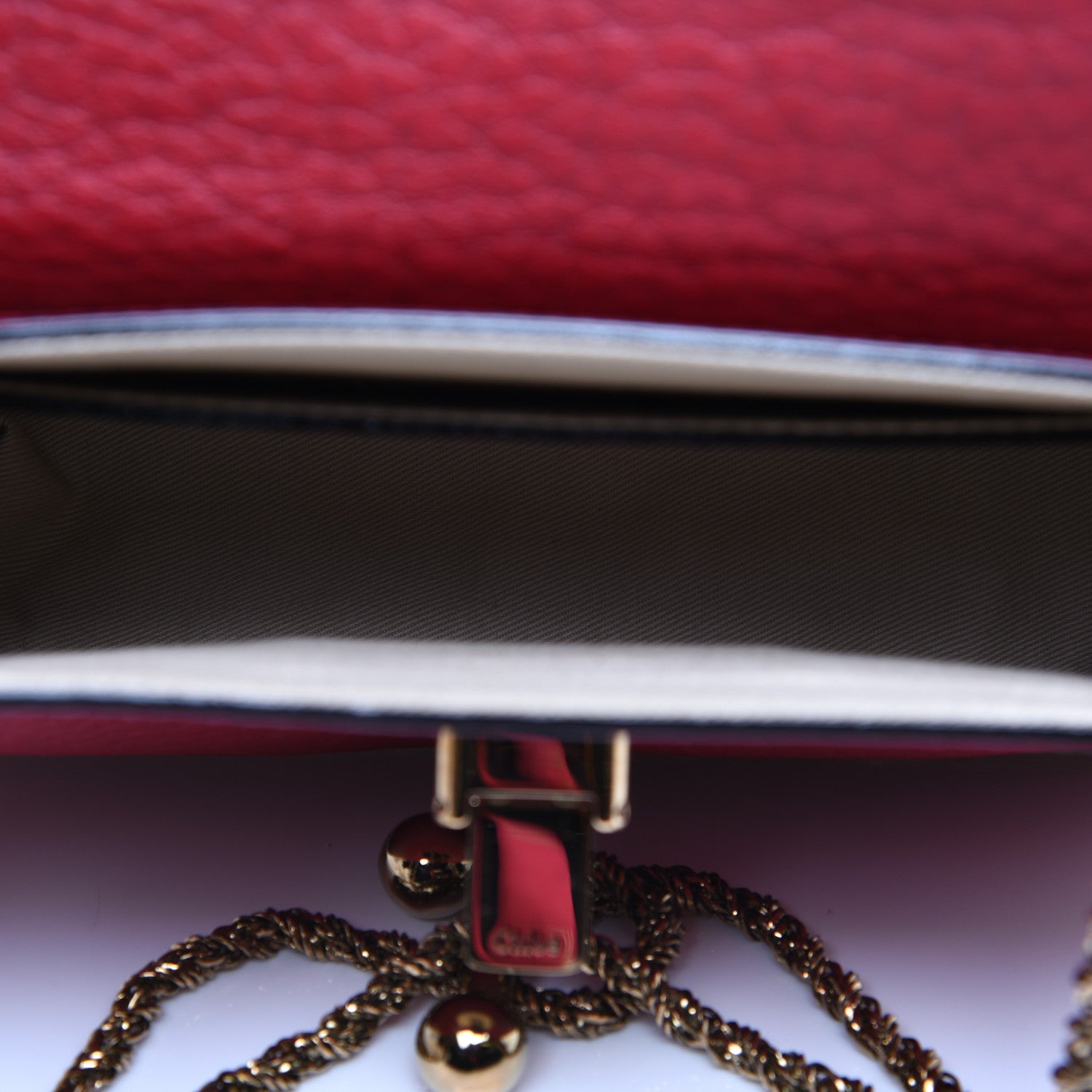Chloe Grained Calfskin Small Sally Flap Bag Red 5 of 15