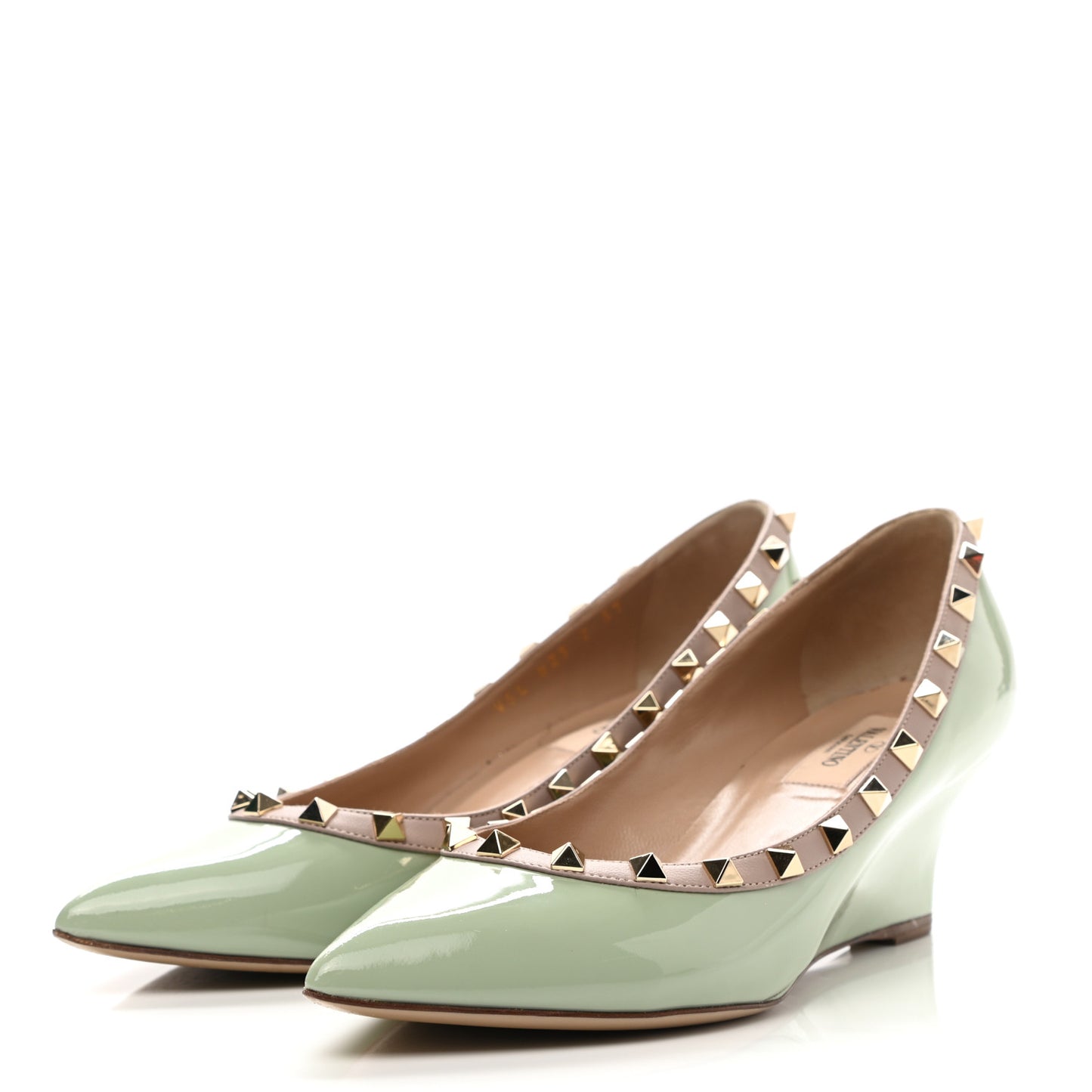 Patent Rockstud 70mm Wedges 37 Water Green Poudre