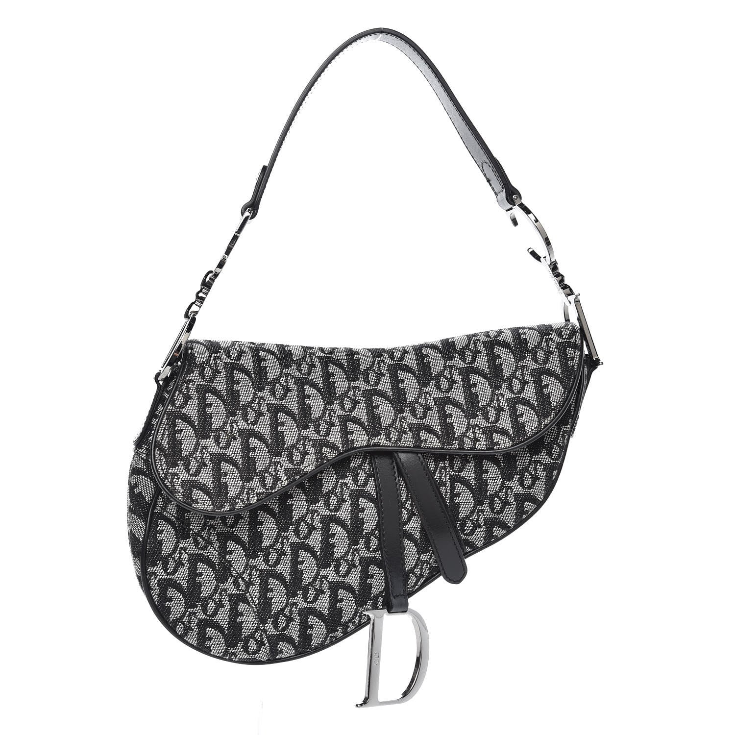 Christian Dior Monogram Saddle Bag Black 1 of 7