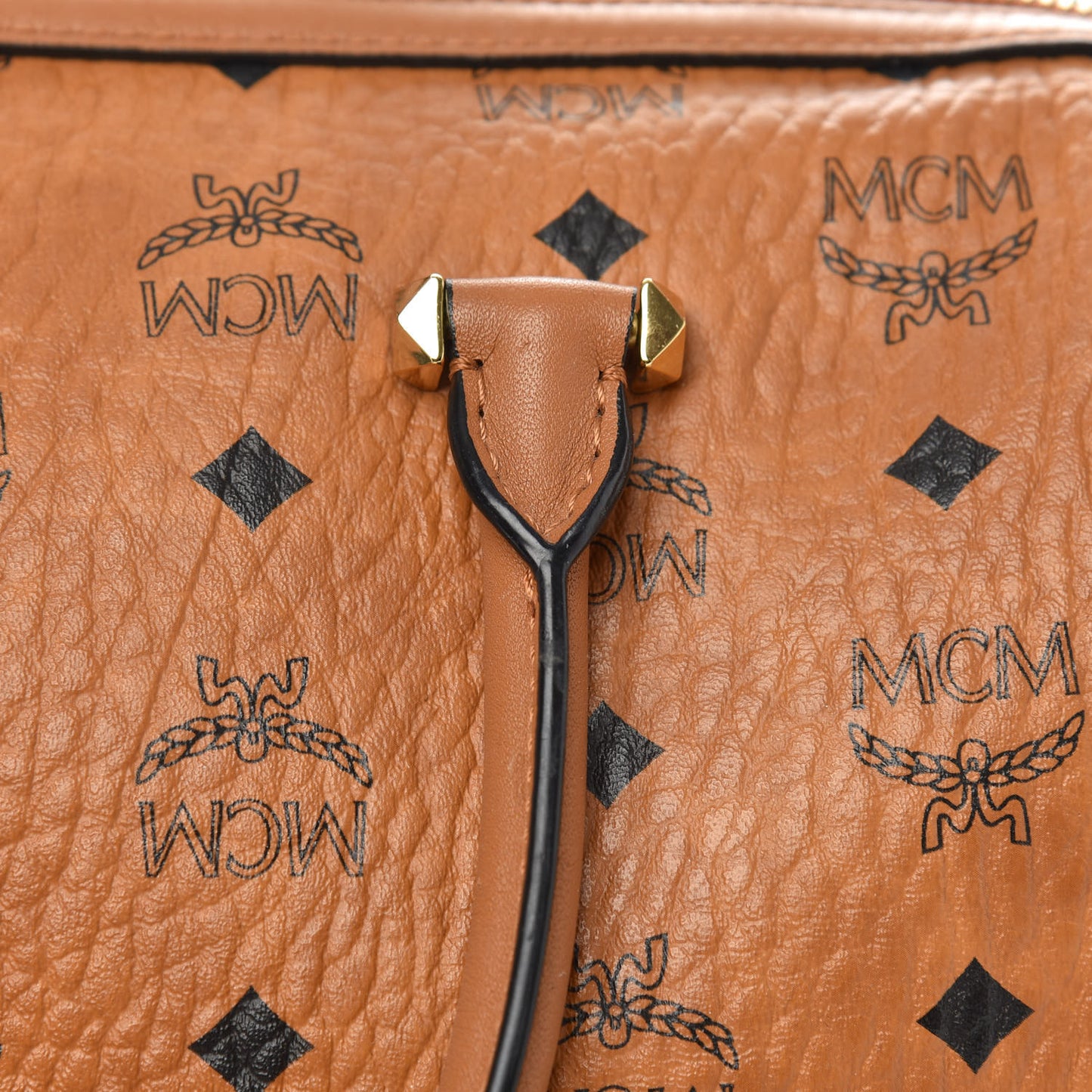 Visetos Medium Boston Bag Cognac