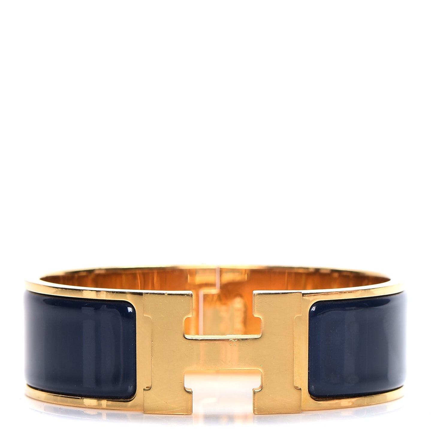 Enamel Wide Clic Clac H Bracelet GM Indigo
