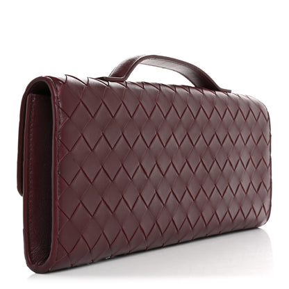 Bottega Veneta Nappa Intrecciato Long Andiamo Top Handle Clutch Barolo 3 of 9