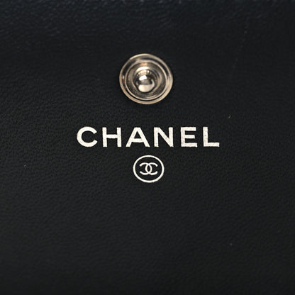 Chanel Lambskin Airlines Wallet On Chain WOC Blue Black Red 6 of 15