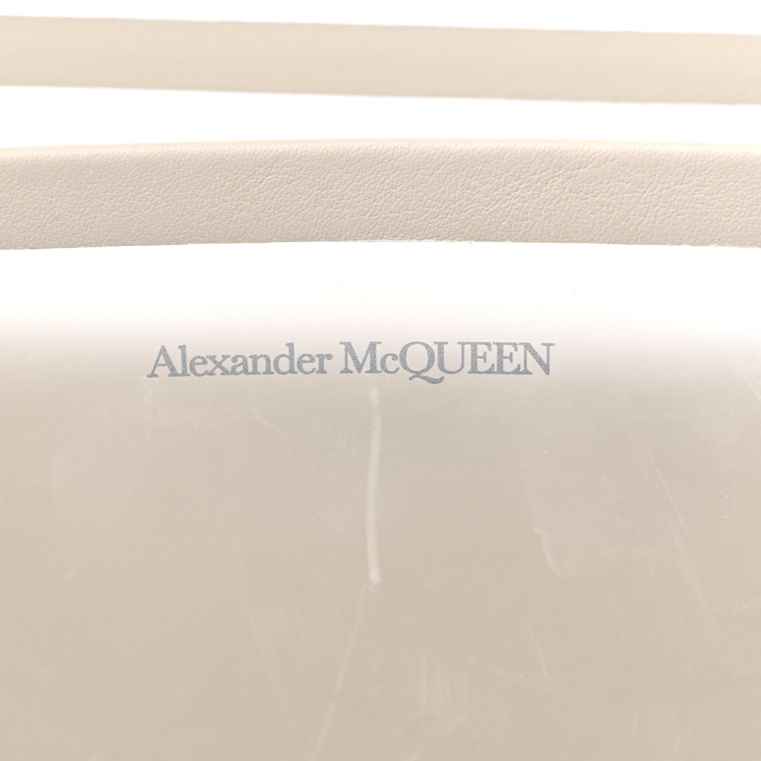Alexander McQueen Polyurethane Calfskin Transparent Jeweled Knuckle Satchel Clear White 6 of 10