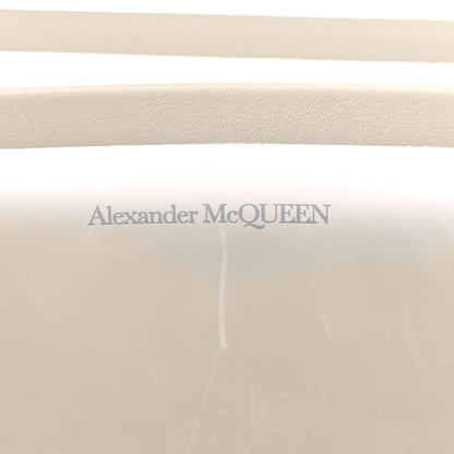 Alexander McQueen Polyurethane Calfskin Transparent Jeweled Knuckle Satchel Clear White 6 of 10