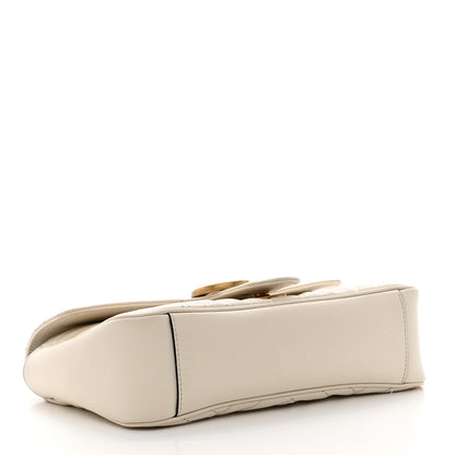Gucci Calfskin Matelasse Small GG Marmont Shoulder Bag White 4 of 11