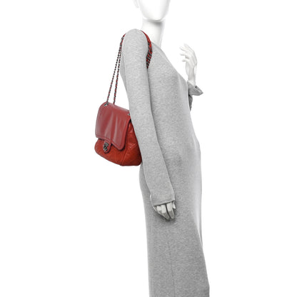 Chanel Iridescent Calfskin Medium In the Mix Flap Red 2 of 10