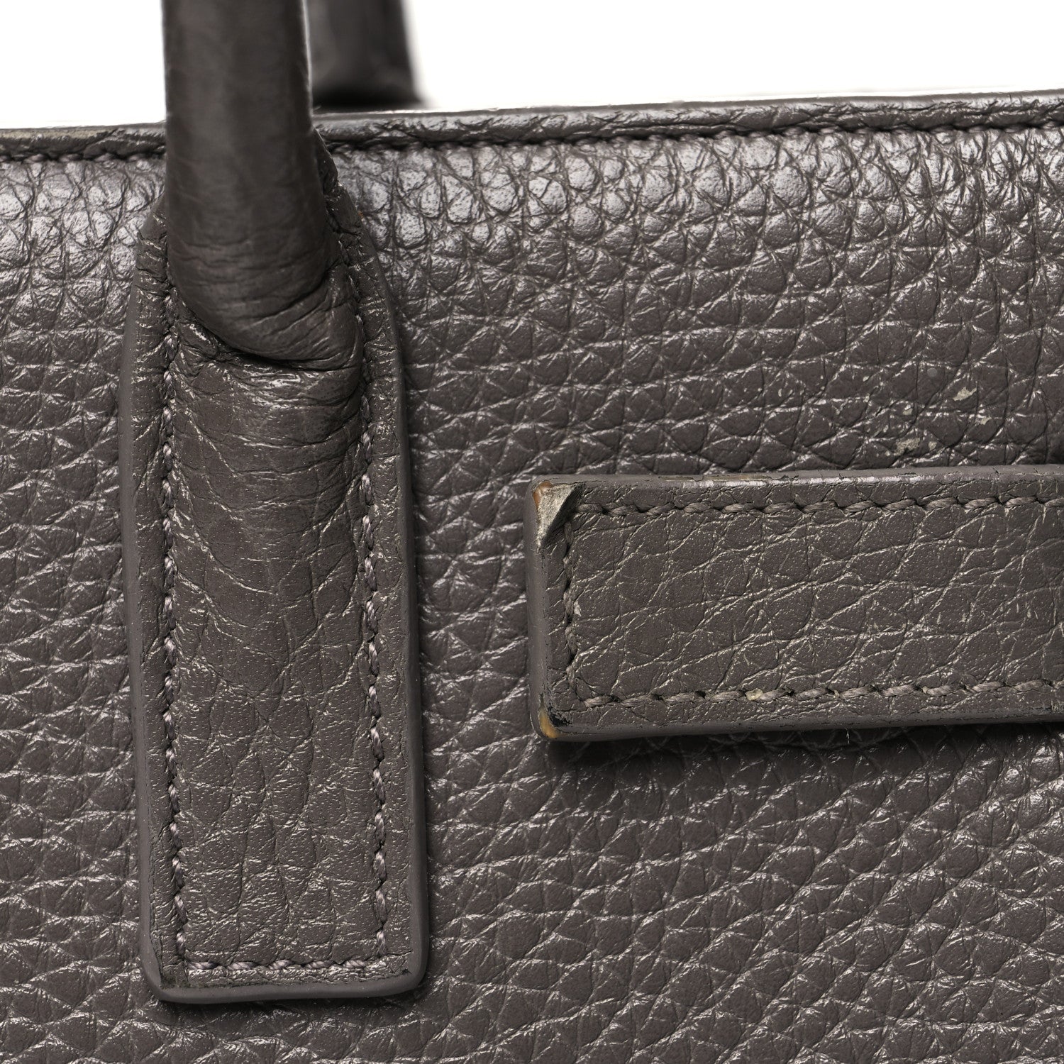 Saint Laurent Grained Calfskin Nano Sac De Jour Fog 14 of 17