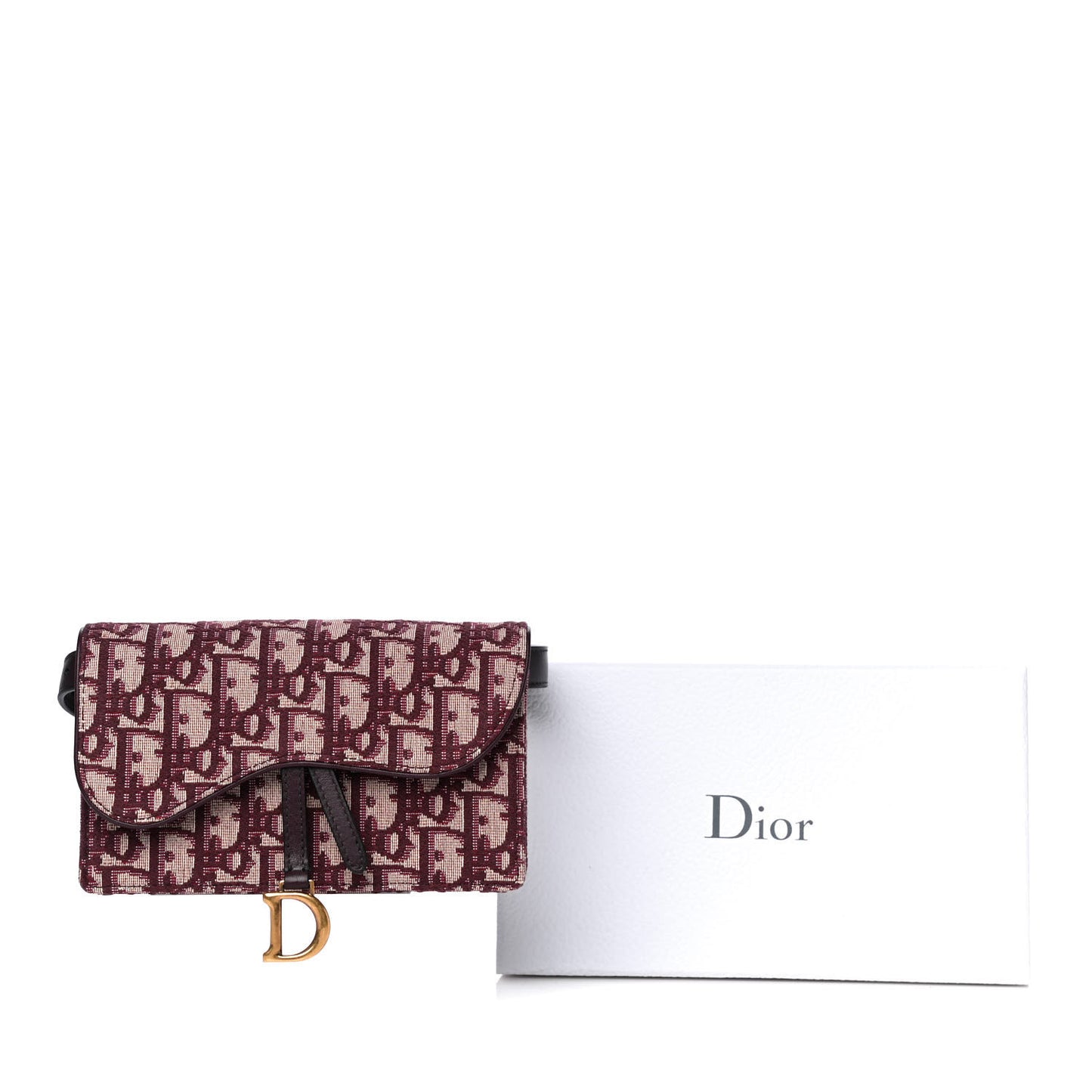 Oblique Saddle Belt Bag Bordeaux