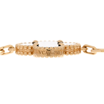 Van Cleef & Arpels 18K Yellow Gold Black Onyx 5 Motifs Vintage Alhambra Bracelet 3 of 5
