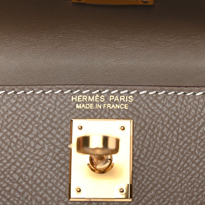 Hermes Epsom Mini Kelly Sellier 20 Etoupe 6 of 9