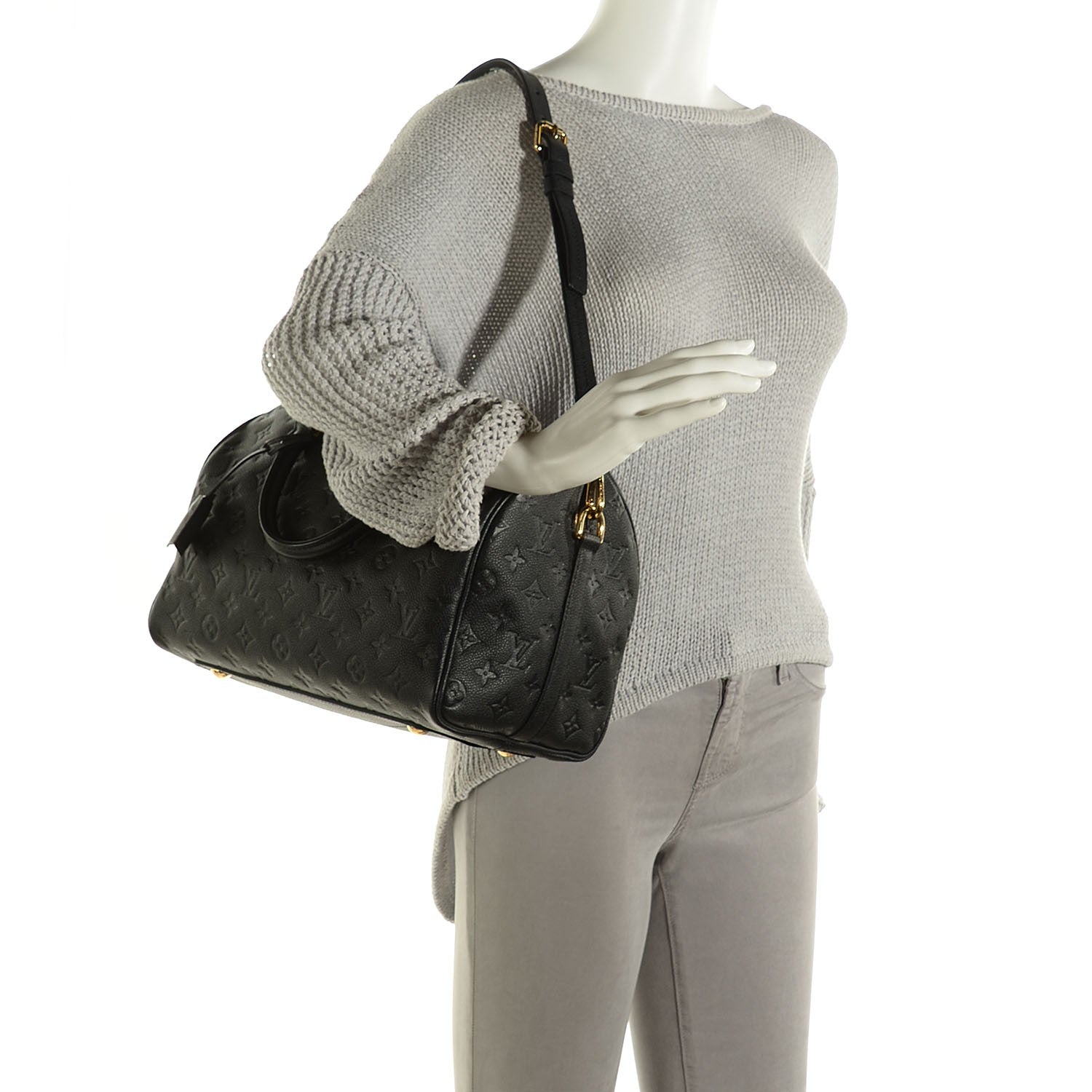 Louis Vuitton Empreinte Speedy Bandouliere 30 Black 2 of 7