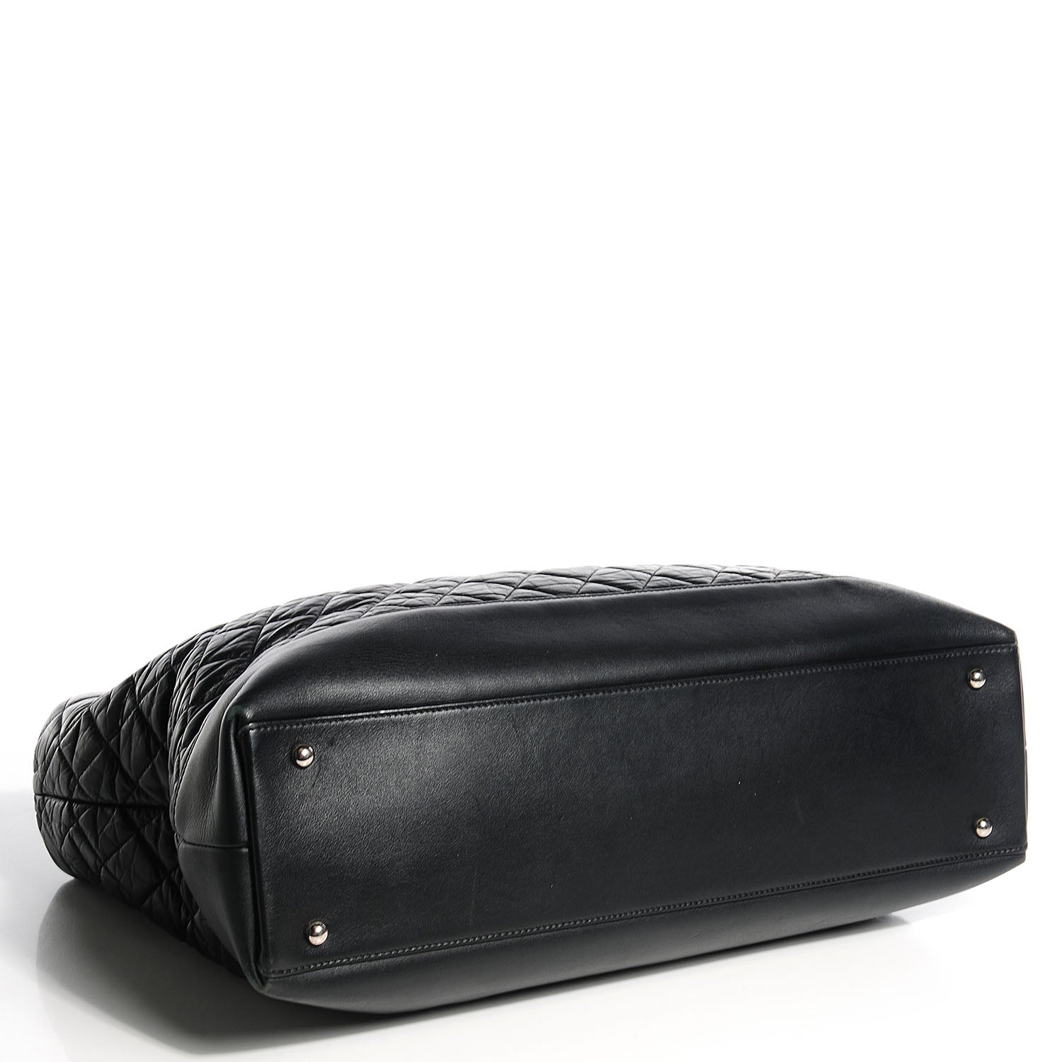 Chanel Aged Calfskin Quilted Be CC Tote Black 4 of 8
