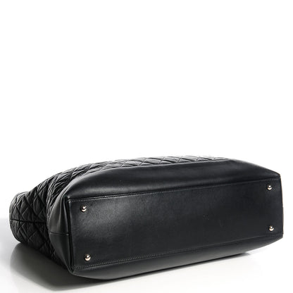 Chanel Aged Calfskin Quilted Be CC Tote Black 4 of 8