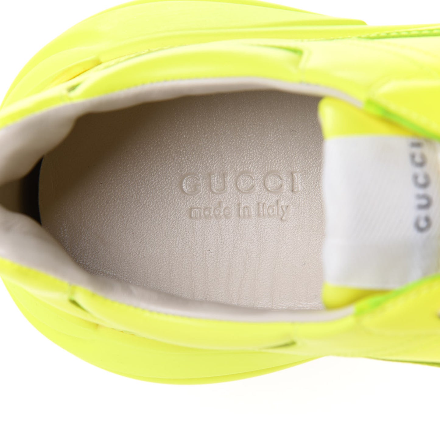 Calfskin Womens Rhyton Sneakers 40 Fluo Yellow