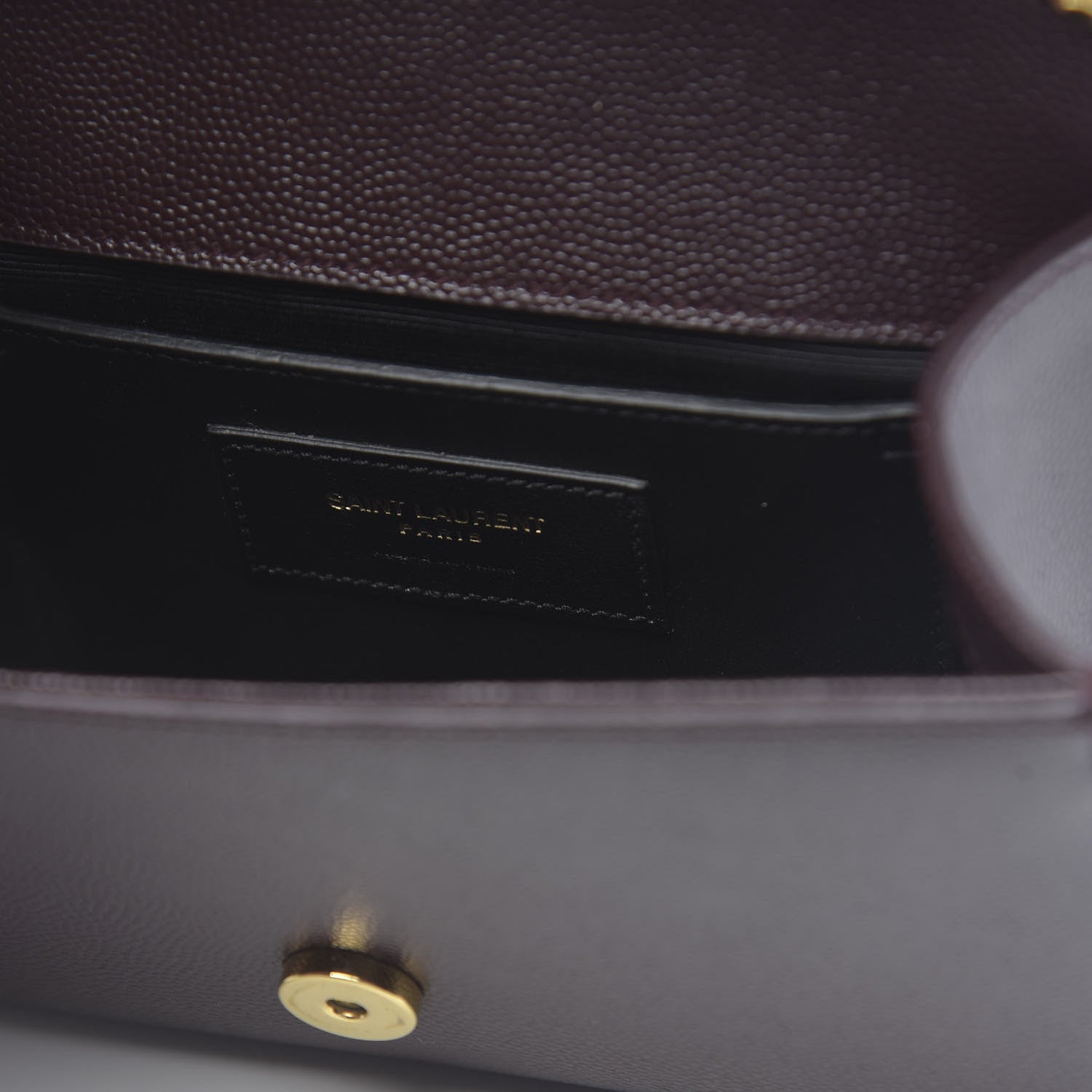 Saint Laurent Grain De Poudre Small Monogram Kate Satchel Armaranto 6 of 9