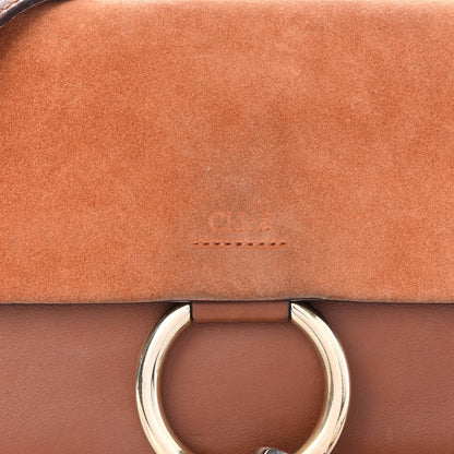 Chloe Suede Calfskin Small Faye Shoulder Bag Tobacco 9 of 9