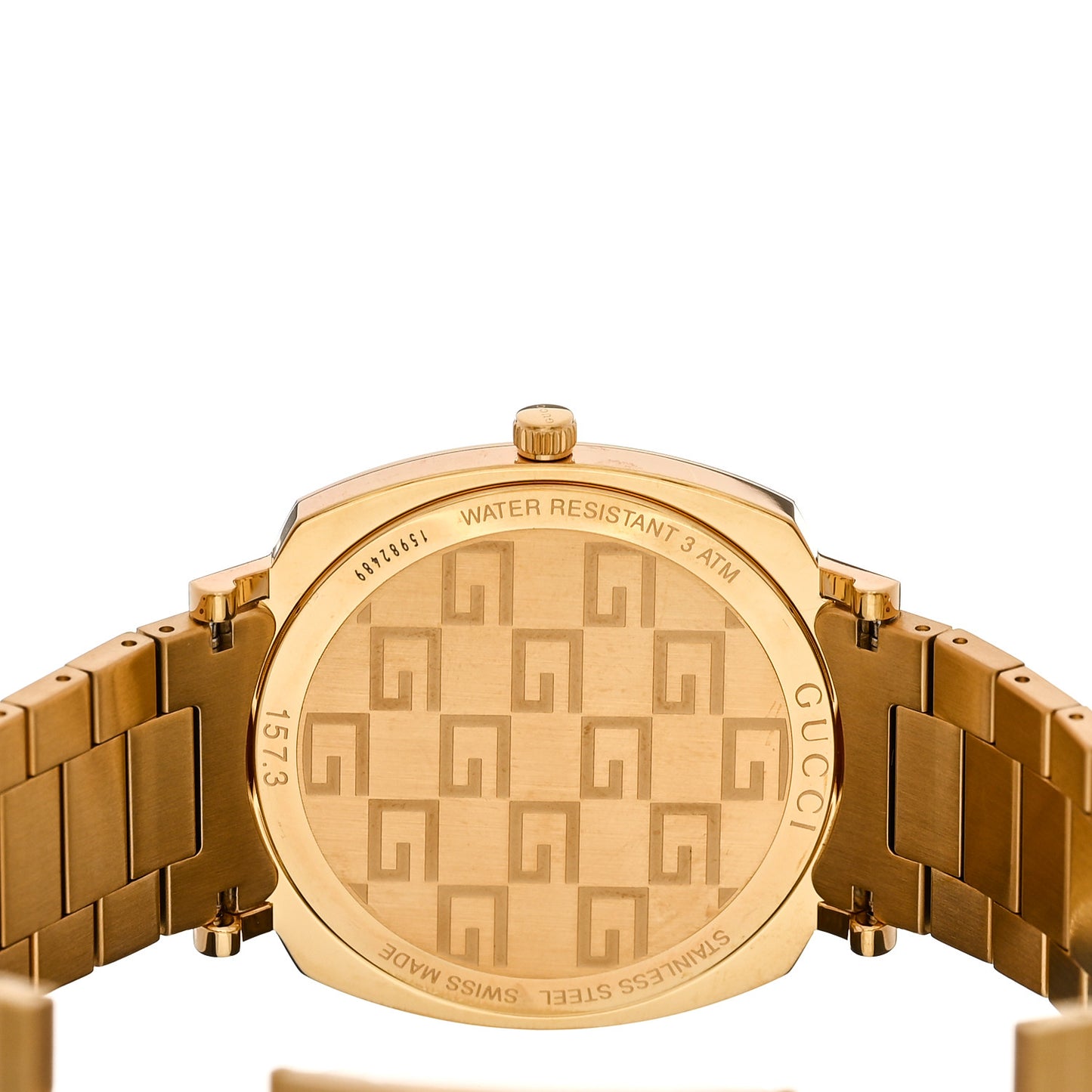 Stainless Steel 38mm Grip Quartz Watch Gold