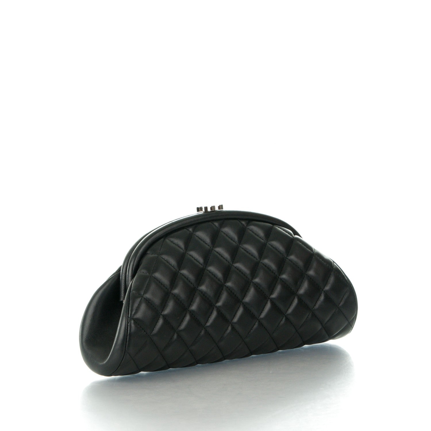 Chanel Lambskin Quilted Timeless Clutch Black 3 of 7