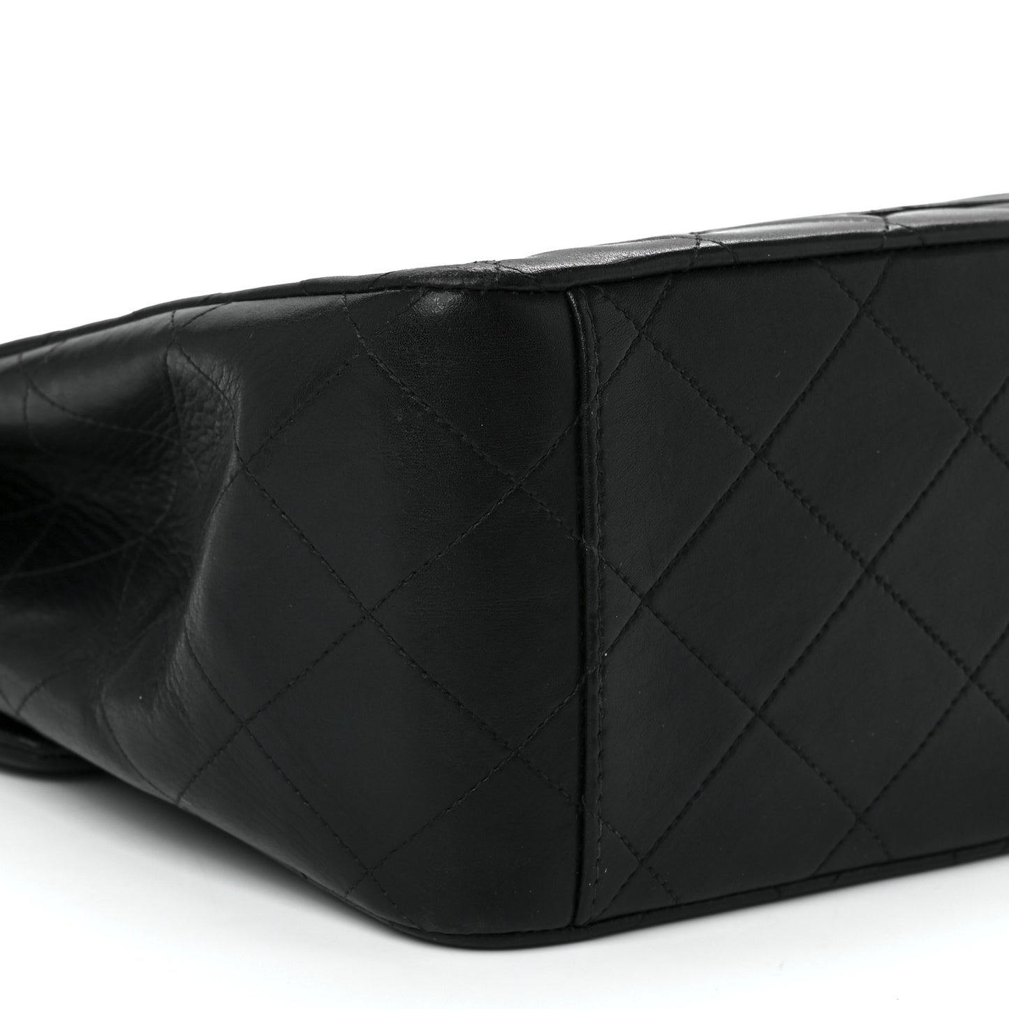 Lambskin Quilted XL Jumbo Single Flap Black