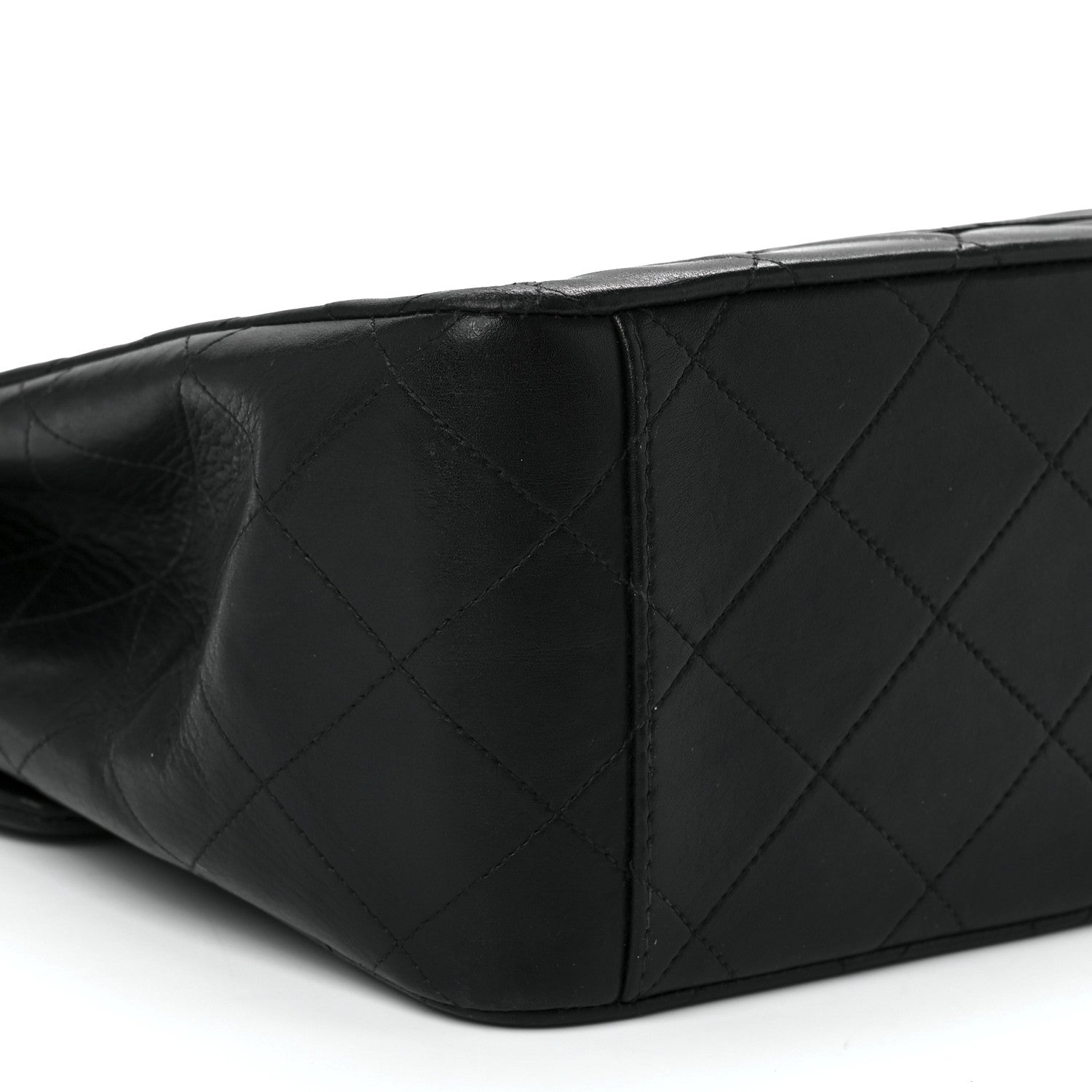 Chanel Lambskin Quilted XL Jumbo Single Flap Black 11 of 12