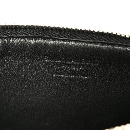 Saint Laurent Grained Calfskin Zip Pouch Tech Card Holder Black 6 of 8