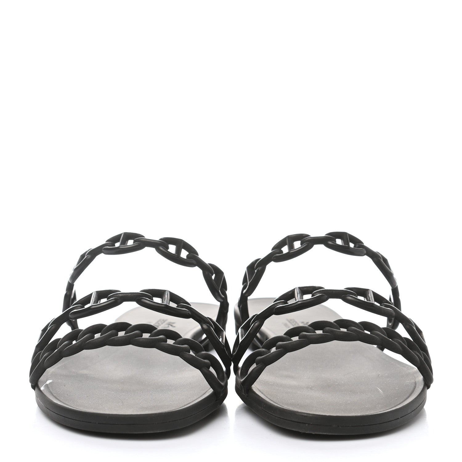 Hermes TPU Rivage Sandals 37 Black 2 of 8