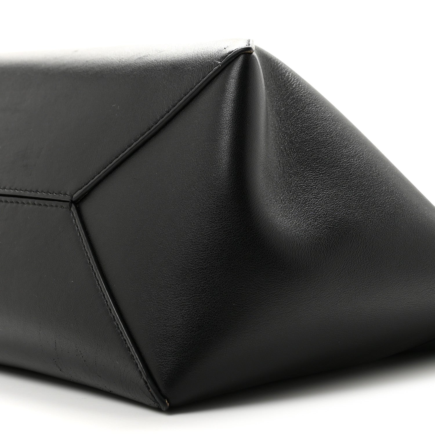 Loewe Shiny Calfskin Medium Puzzle Fold Tote Black 10 of 12