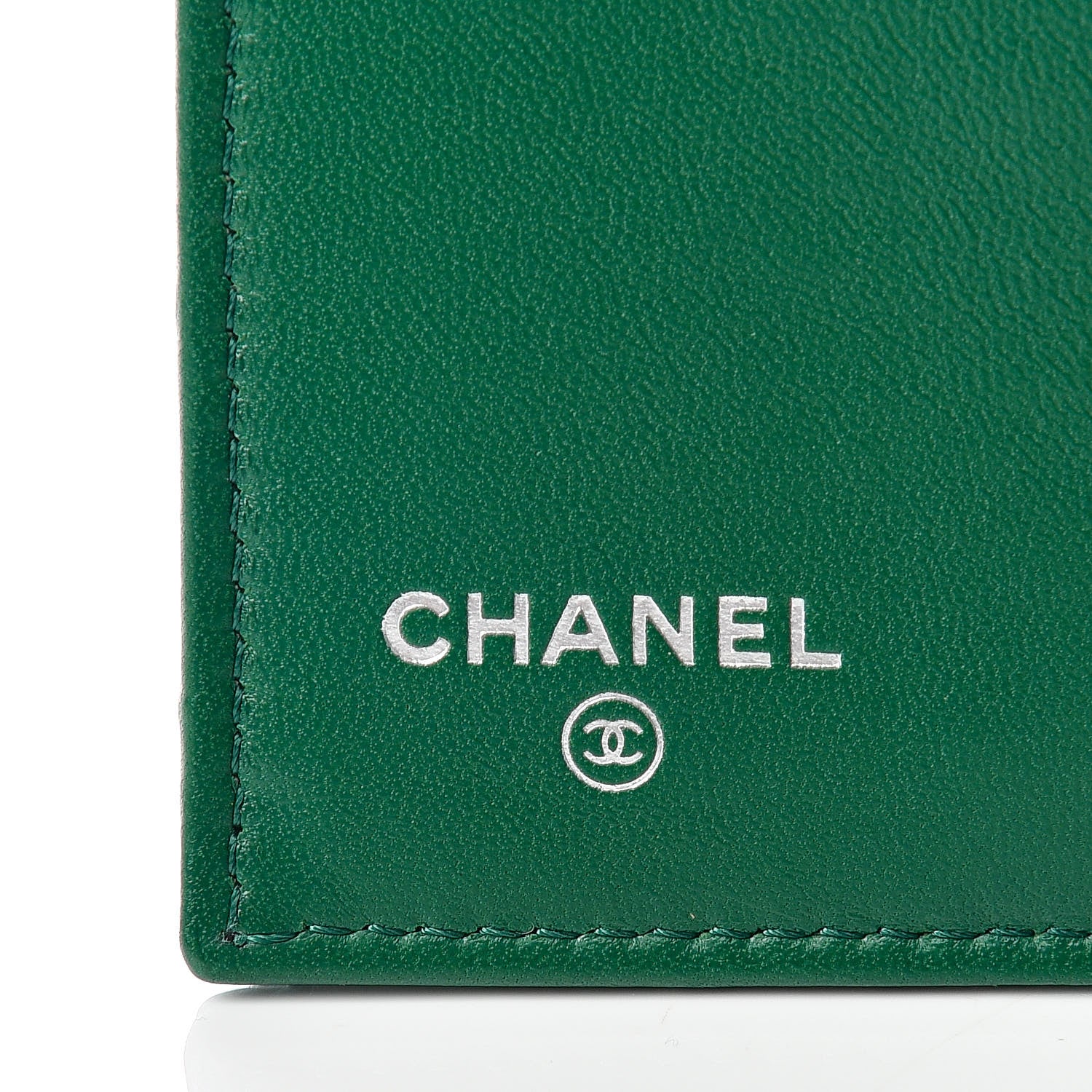 Chanel Lambskin Quilted Small Compact Wallet Green 6 of 10