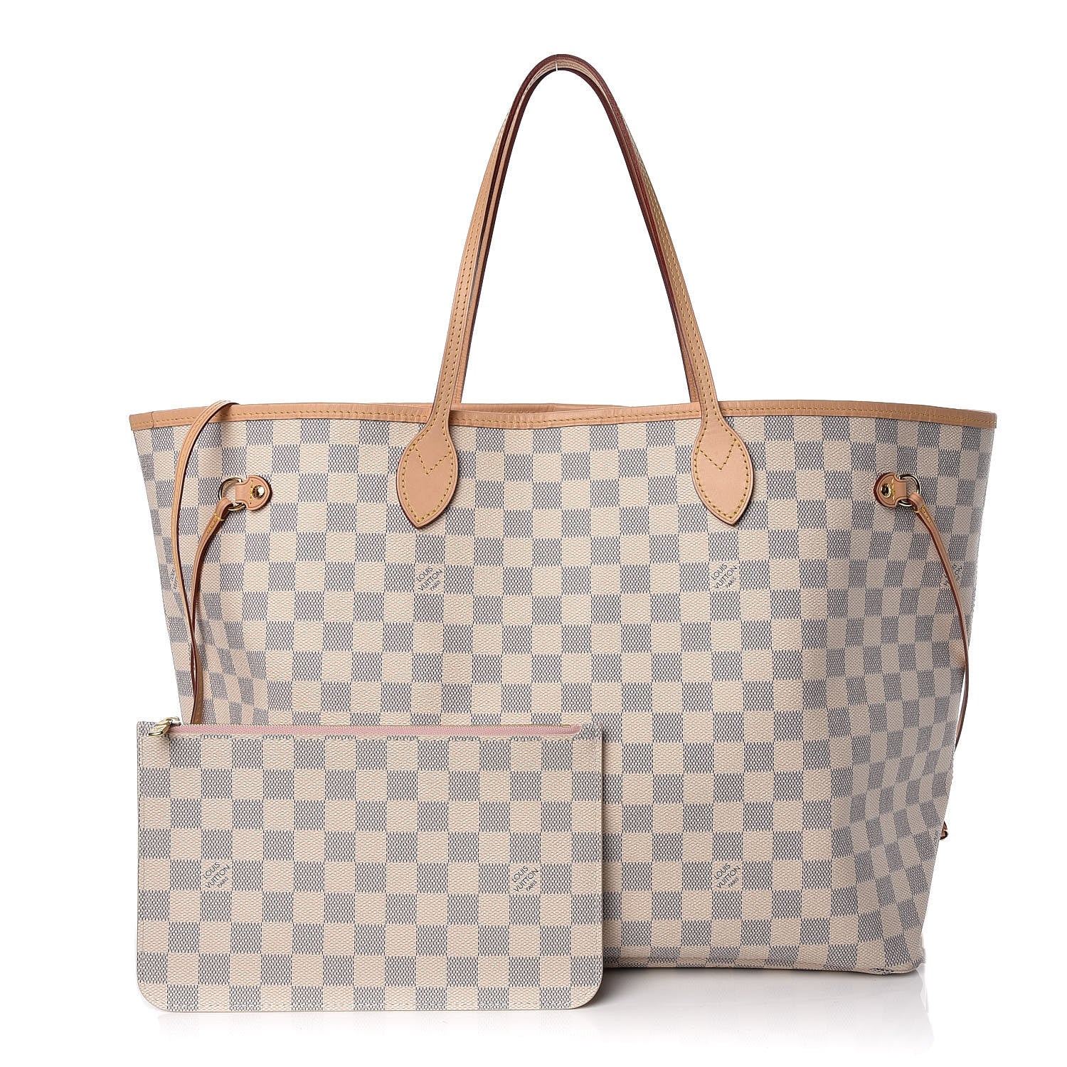 Louis Vuitton Damier Azur Neo Neverfull GM Rose Ballerine 1 of 11