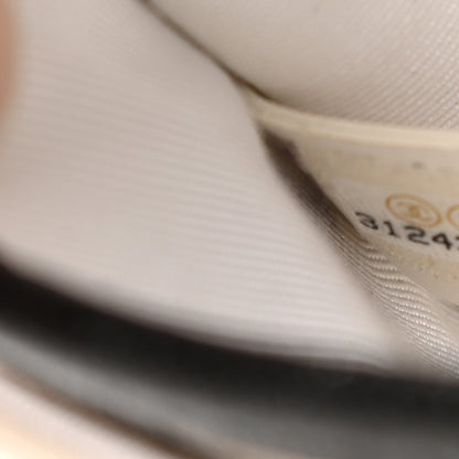 Chanel Caviar Quilted Mini Round Messenger Flap White Black 6 of 9