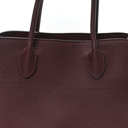 The Row Matte Grained Calfskin Soft Margaux 15 Burgundy 7 of 9