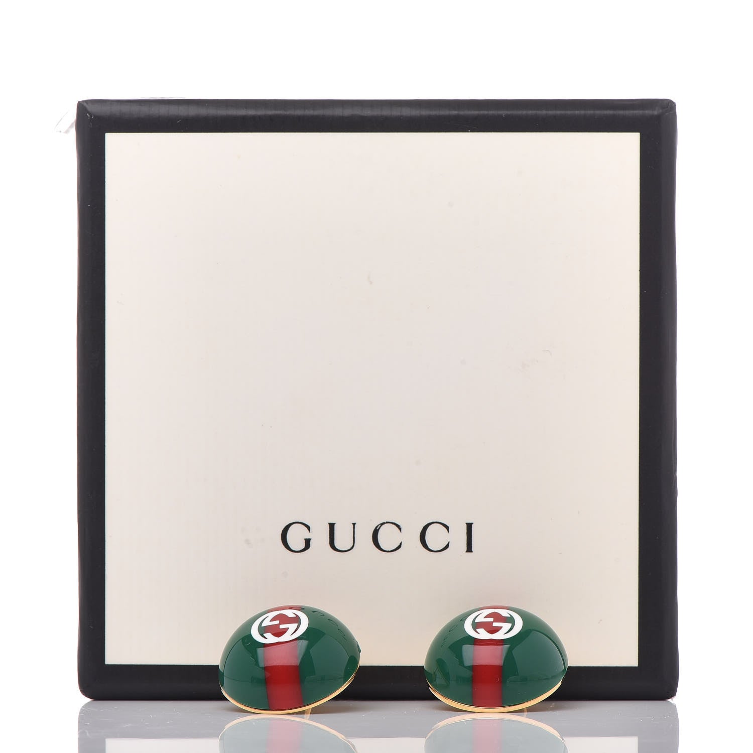 Gucci Resin Web Stud Earrings 5 of 5