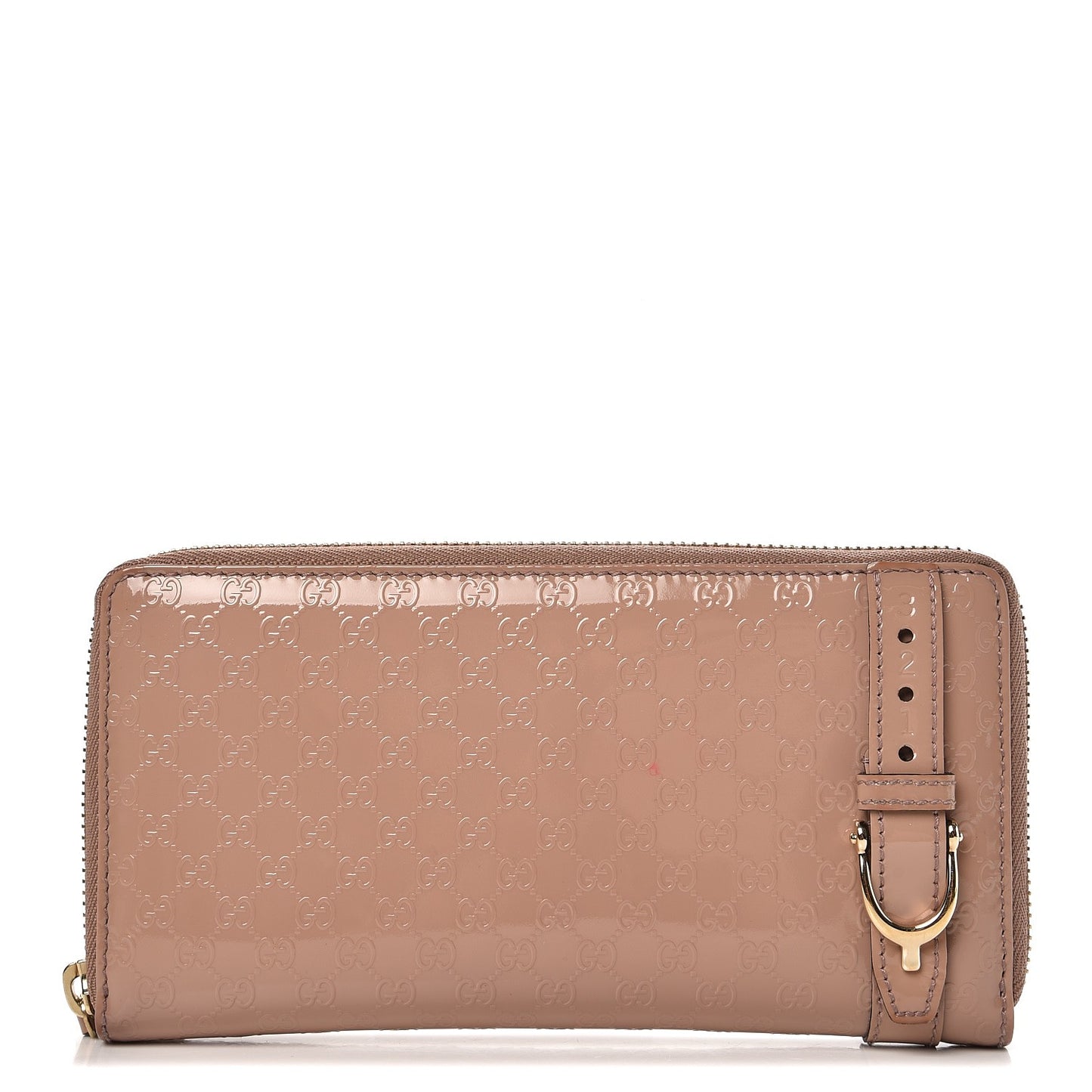 Patent Microguccissima Nice Zip Around Wallet Dark Cipria