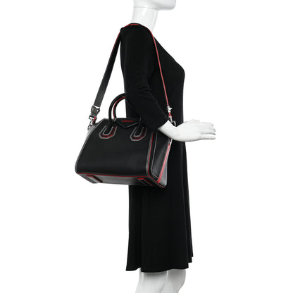 Givenchy Calfskin Bi-Color Topstitch Small Antigona Black Red 2 of 9