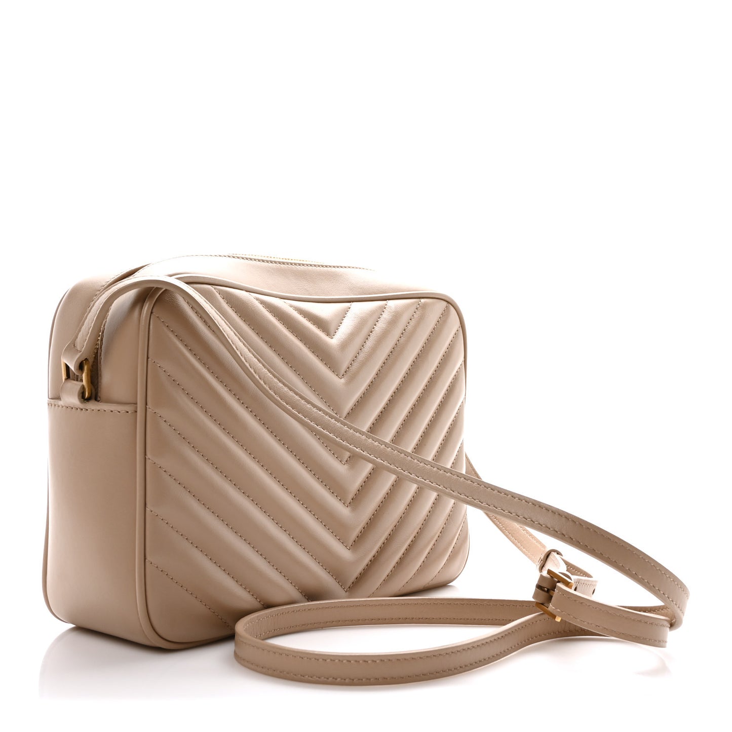 Calfskin Matelasse Monogram Lou Camera Bag Dark Beige