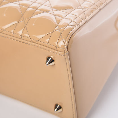 Christian Dior Patent Cannage Medium Lady Dior Beige 11 of 13