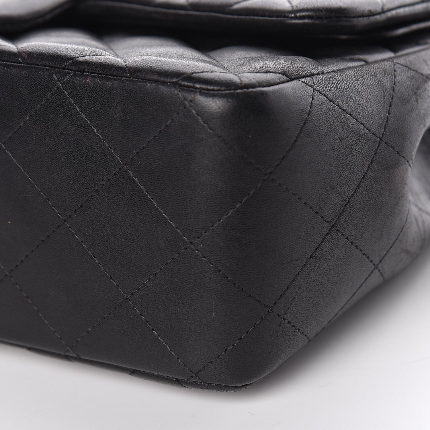 Chanel Lambskin Quilted Jumbo Double Flap Black 6 of 26