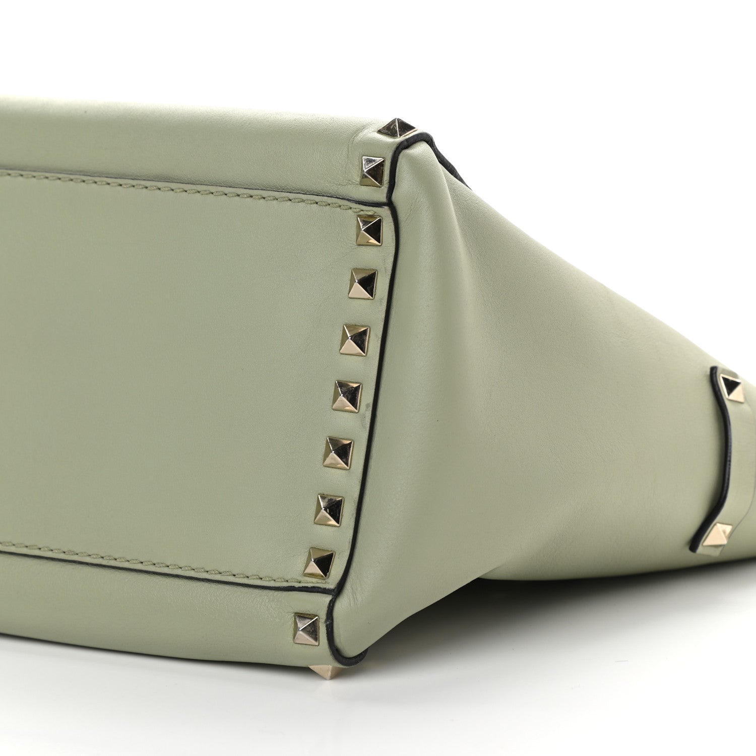 Valentino Garavani Vitello Small Rockstud Double Handle Tote Green Tea Sorbet 9 of 9