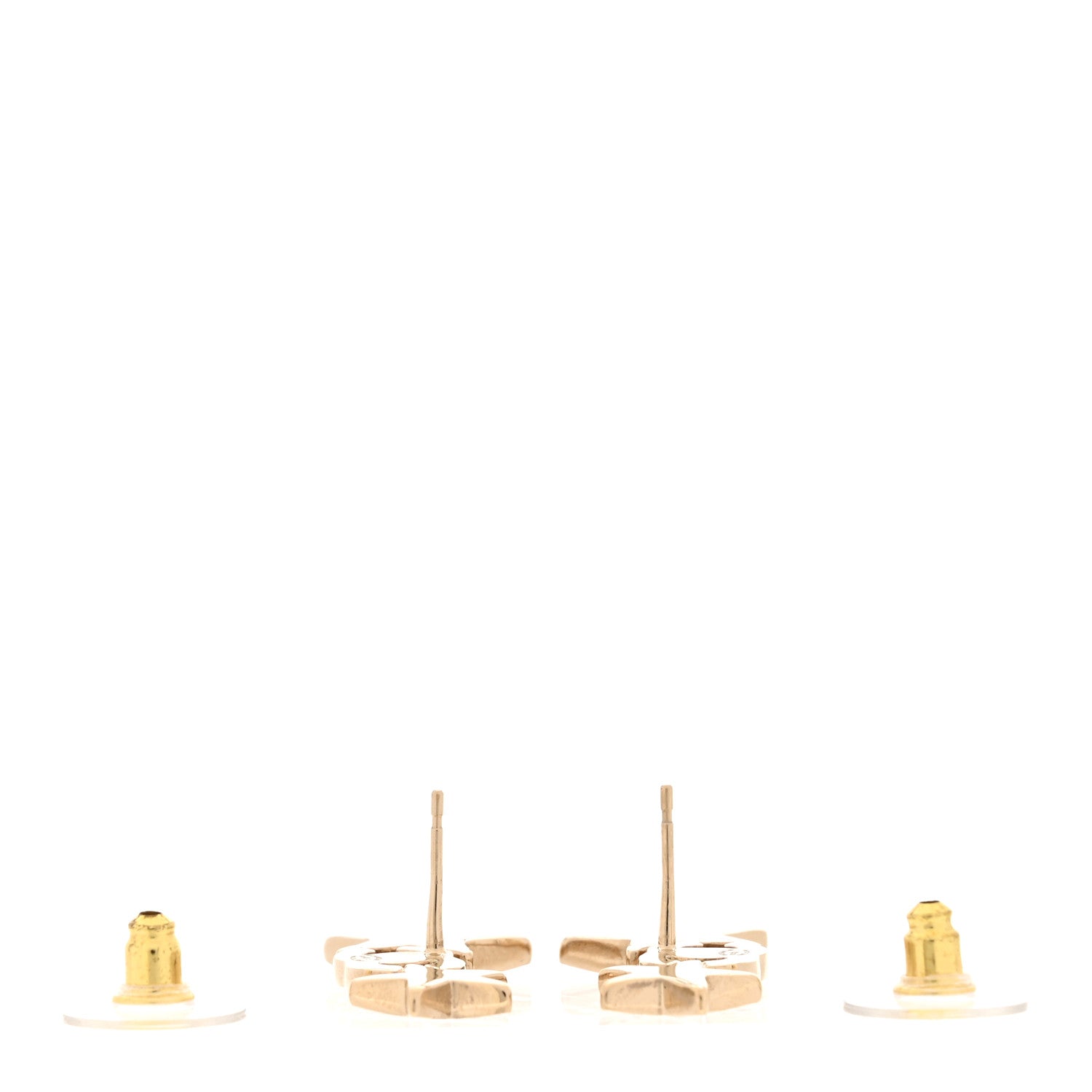 Chanel Crystal Star CC Earrings Gold 3 of 6