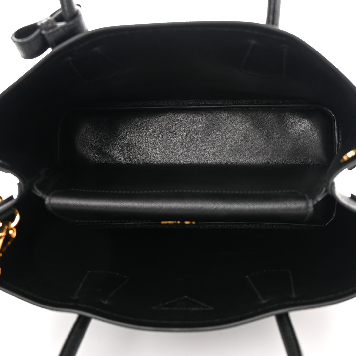 Saffiano Cuir Medium Double Handle Bag Black