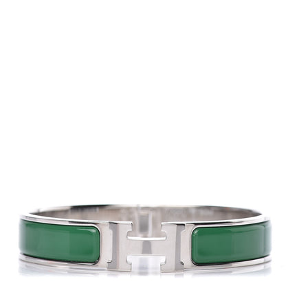 Hermes Enamel Narrow Clic Clac H Bracelet GM Vert Sapin 1 of 5