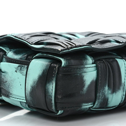 Bottega Veneta Foulard Tie Dye Maxi Intrecciato Padded Cassette Crossbody Bag Celadon Inkwell 7 of 8