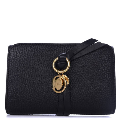 Chloe Grained Calfskin Alphabet Compact Wallet Black 1 of 9
