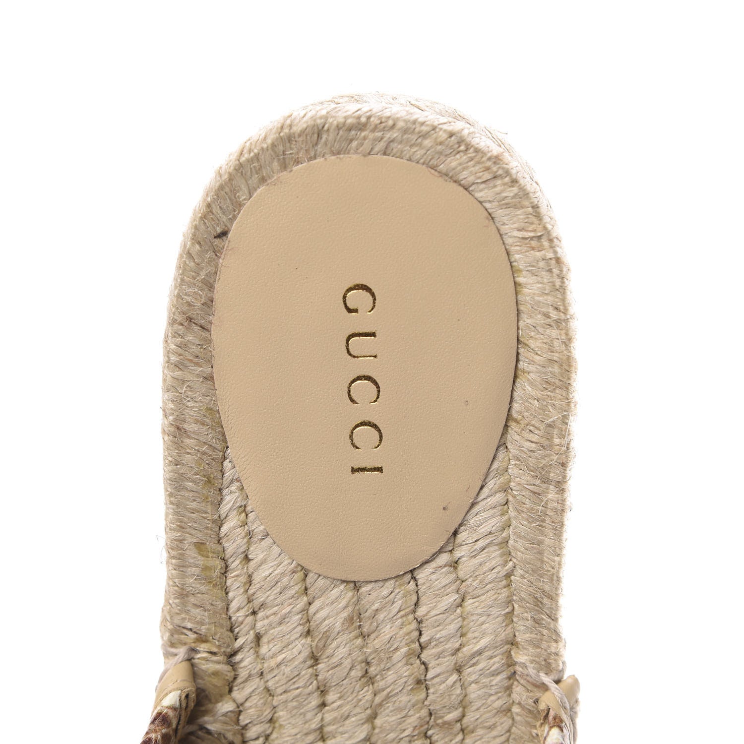 Gucci Raffia Elaphe Matelasse GG Marmont Espadrille Slippers 39 Natural Cream Brown 7 of 8