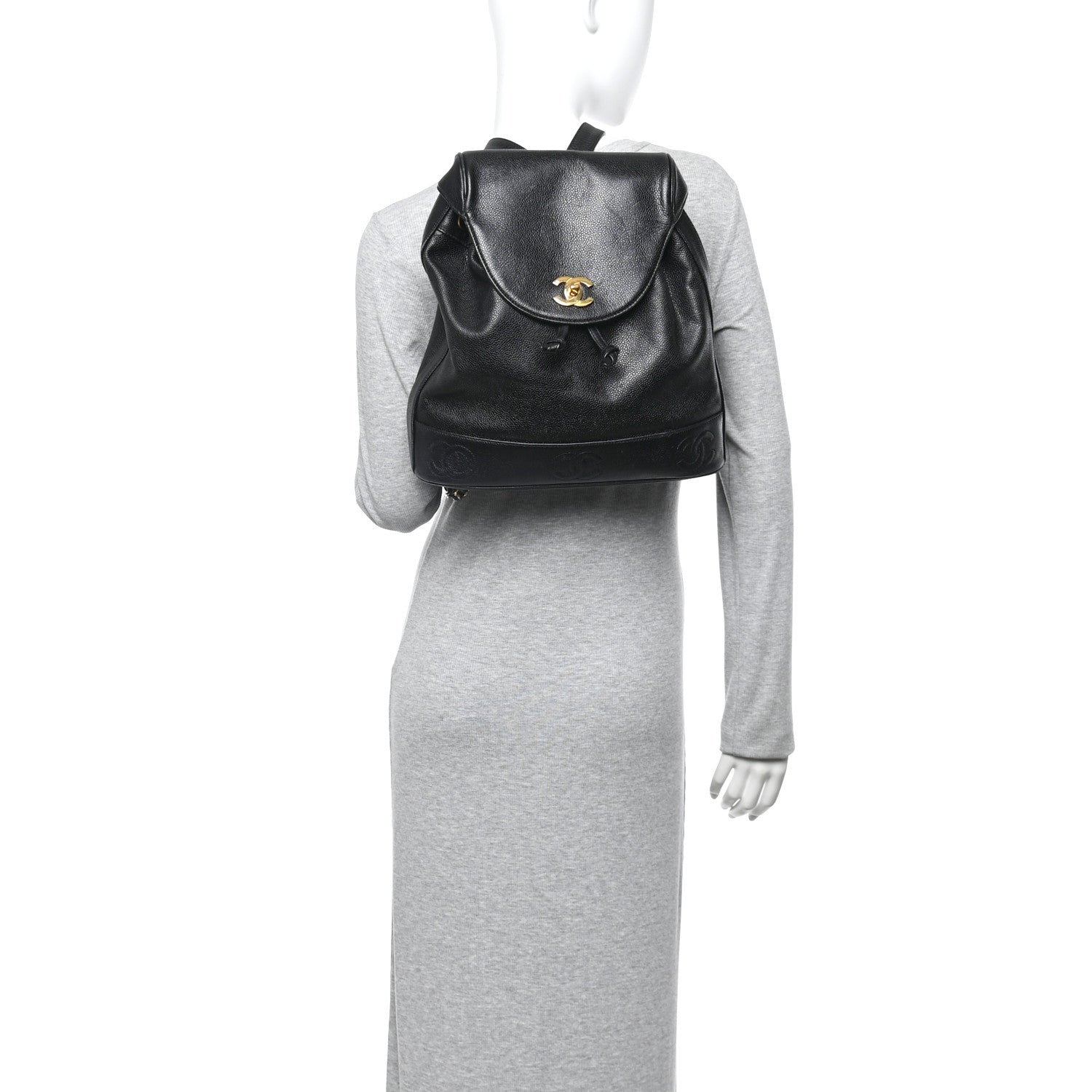 Chanel Caviar CC Backpack Black 2 of 15